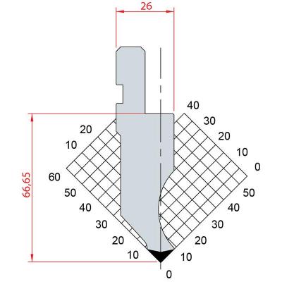 1011: Poinçon 88° r0.8 h66.65