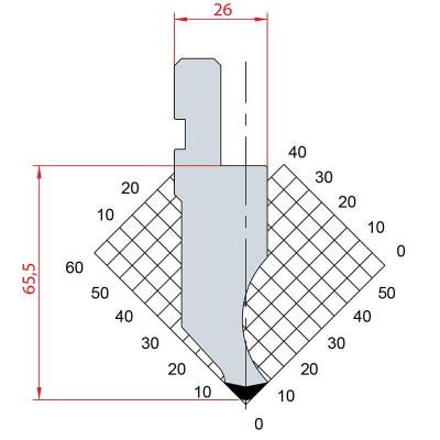 1012: Poinçon 88° r3 h66.50