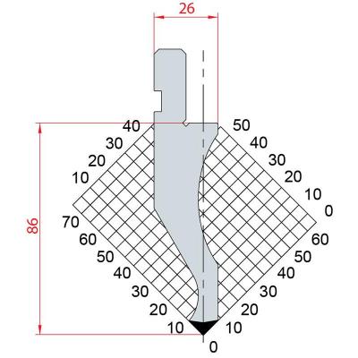 1022: Poinçon 88° r0.8 h86