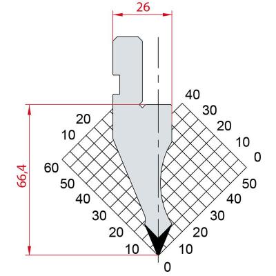 1024: Poinçon 45° r0.5 h66.4