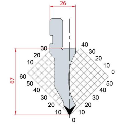 1026: Poinçon 60° r0.8 h 67