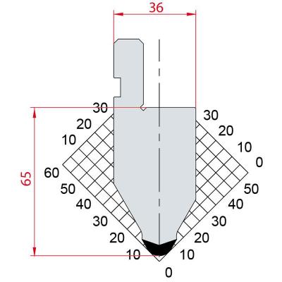 1032: Poinçon 60° r6 h65