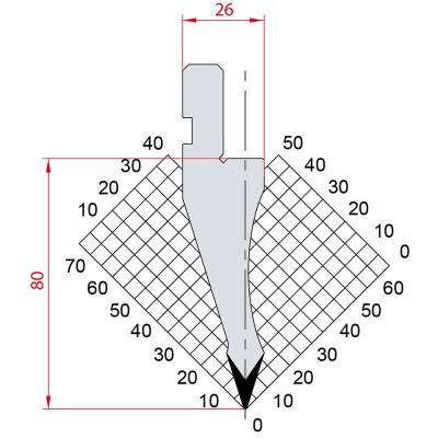 1035: Poinçon 35° r0.5 h 80