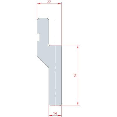 1036: support pour insert à rayonner Amada Promecam H 67mm