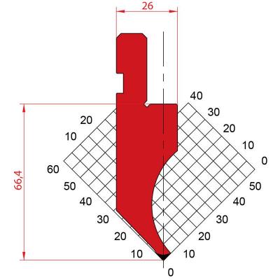 1049: Poinçon 88° r0.6 h66.40