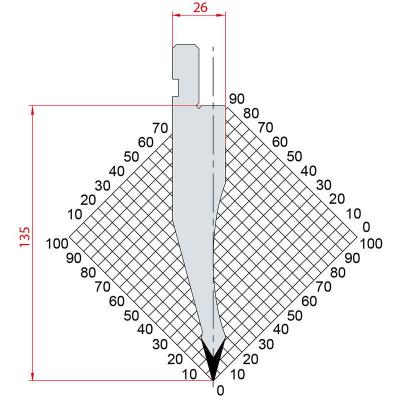 1052: Poinçon 30° r0.5 h 135