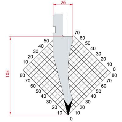 1055: Poinçon 30° r0.5 h 105