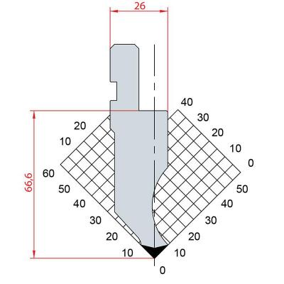 1065: Poinçon 88° r0.25 h66.60