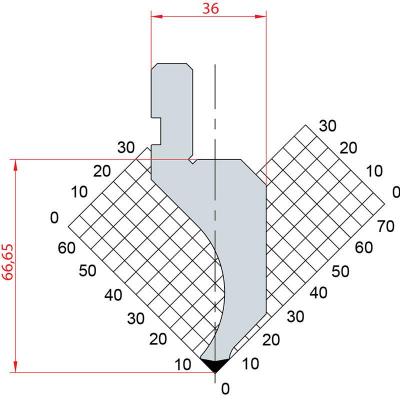 1081: Poinçon 88° r0.8 h66.65