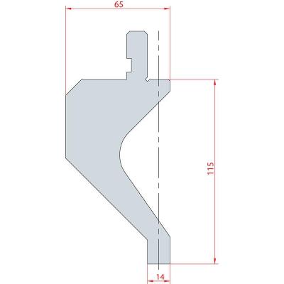 1090: support pour insert à rayonner Amada Promecam H 115mm