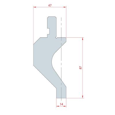 1091: support pour insert à rayonner Amada Promecam H 87mm