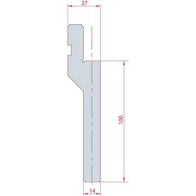 1096: support pour insert à rayonner Amada Promecam H 100mm