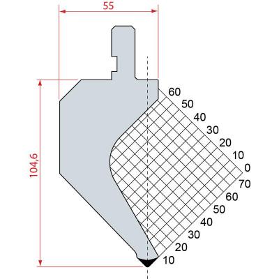 1172: Poinçon 85° r0.8 h 104.6