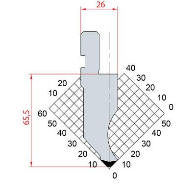 1177: Poinçon 85° r3 h 65.5