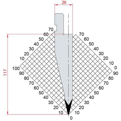 1178: Poinçon 26° r0.8 h 117