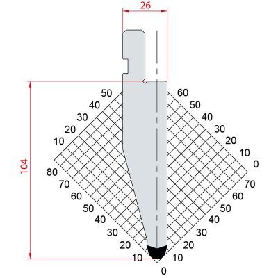 1194: Poinçon 30° r5 h 104