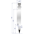 1251: Poinçon à écraser 24° r0.6 h195