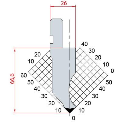 1260: Poinçon 85° r0.8 h 66.60