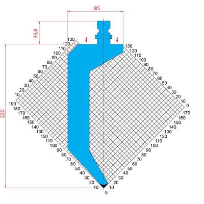 1294: Poinçon 86° r0.1 h 220mm