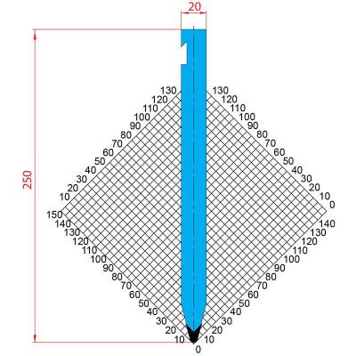 1300: Poinçon 30° r3 h250