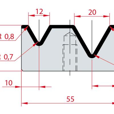 2033: Matrice Amada Promecam à 2V 60°