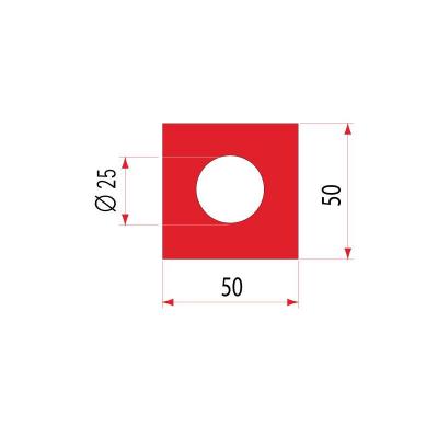 2106: Insert uréthane creux 50x50 mm