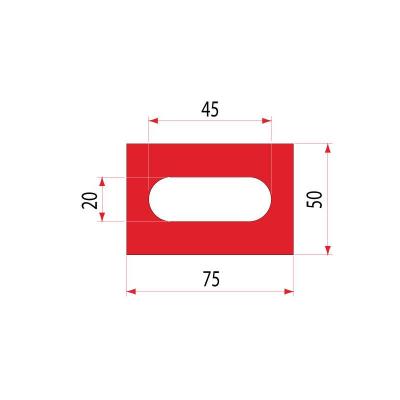 2107: Insert uréthane creux 75x50 mm