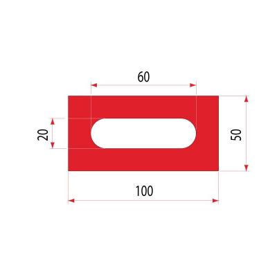 2108: Insert uréthane creux 100x50 mm