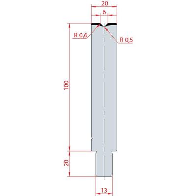 3123: Matrice Trumpf Wila V:6 à 86° H: 100