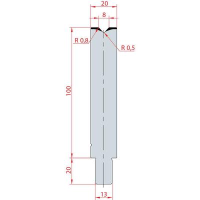 3124: Matrice Trumpf Wila V:8 à 86° H: 100