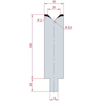 3128: Matrice Trumpf Wila V:20 à 86° H: 100