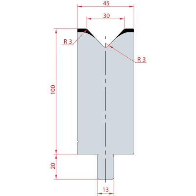 3130: Matrice Trumpf Wila V:30 à 86° H: 100