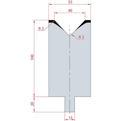 3131: Matrice Trumpf Wila V:40 à 86° H: 100