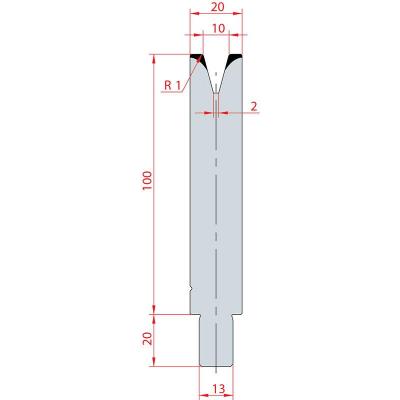 3138: Matrice Trumpf Wila V:10 à 30° H: 100