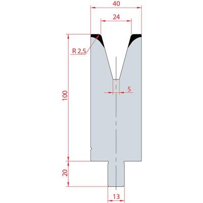 3142: Matrice Trumpf Wila V:24 à 30° H: 100