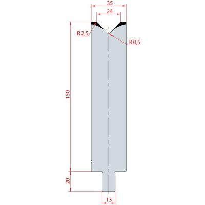 3149: Matrice Trumpf Wila V:24 à 86° H: 150