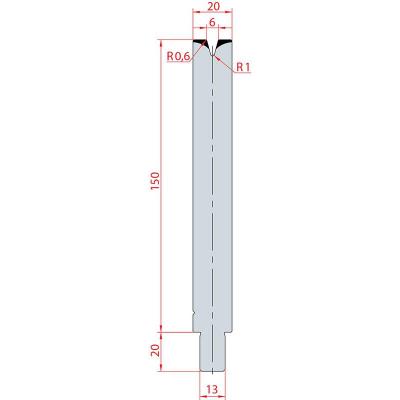 3150: Matrice Trumpf Wila V:6 à 30° H: 150