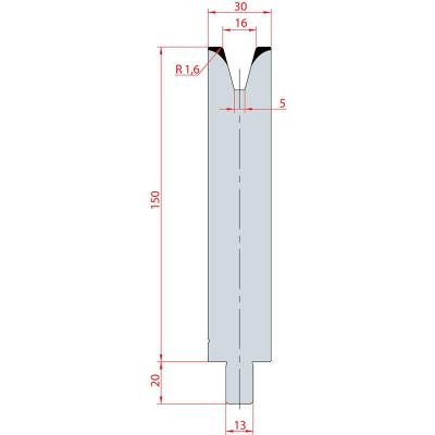 3154: Matrice Trumpf Wila V:16 à 30° H: 150