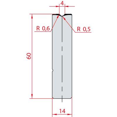 3158: Insert matrice à 88°, hauteur 60 mm, V4