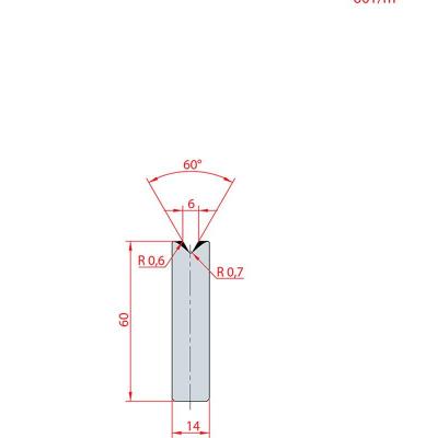 3193: Insert matrice à 60°, hauteur 60 mm, V6