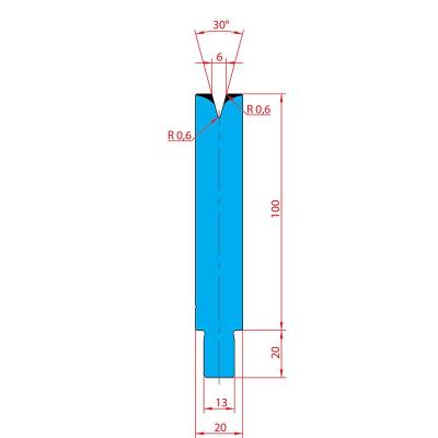 3206: Matrice Trumpf Wila V:6 à 30° H: 100