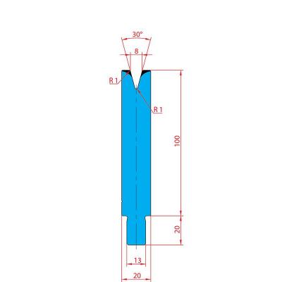 3207: Matrice Trumpf Wila V:8 à 30° H: 100