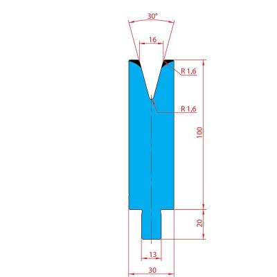 3210: Matrice Trumpf Wila V:16 à 30° H: 100