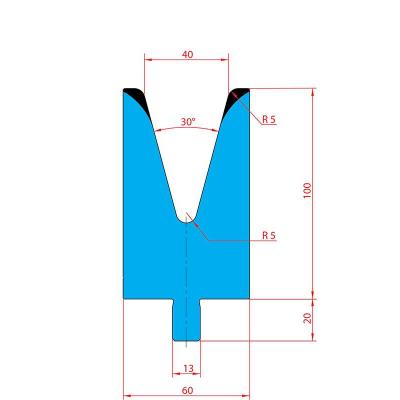 3214: Matrice Trumpf Wila V:40 à 30° H: 100