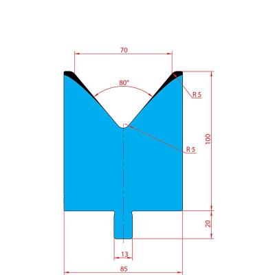 3220: Matrice Trumpf Wila V:70 à 80° H: 100