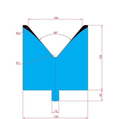 3223: Matrice Trumpf Wila V:100 à 80° H: 100