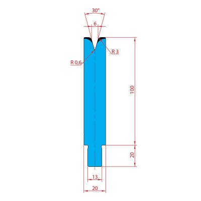 3236: Matrice Trumpf Wila V:6 à 30° R3 H: 100