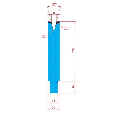 3237: Matrice Trumpf Wila V:8 à 30° R3 H: 100