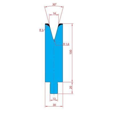 3240: Matrice Trumpf Wila V:16 à 30° R3 H: 100