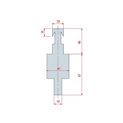 4192: Adaptateur poinçon Amada pour machine montage BEYELER 